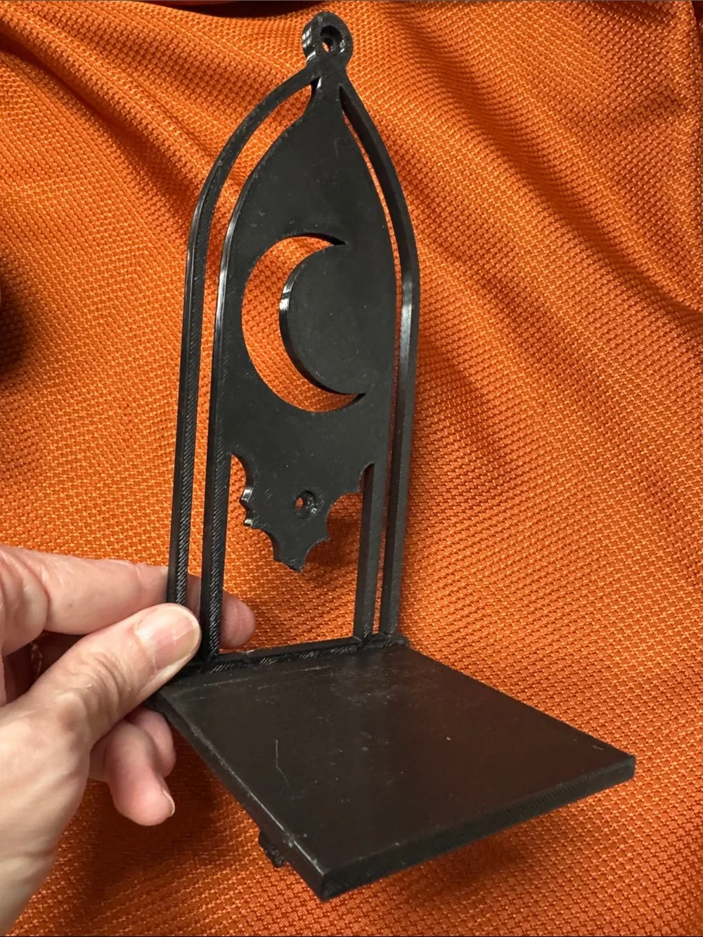 Pair 3D printed Black Sun and Moon Wall Sconces